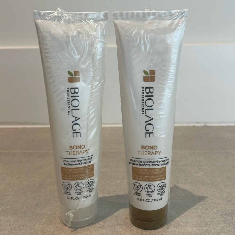 Biolage haircare bond therapy leave in and intensive treatment bundle beauty